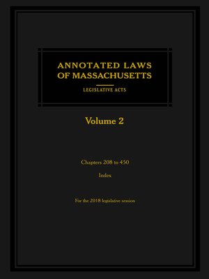 cover image of Annotated Laws of Massachusetts: Legislative Acts